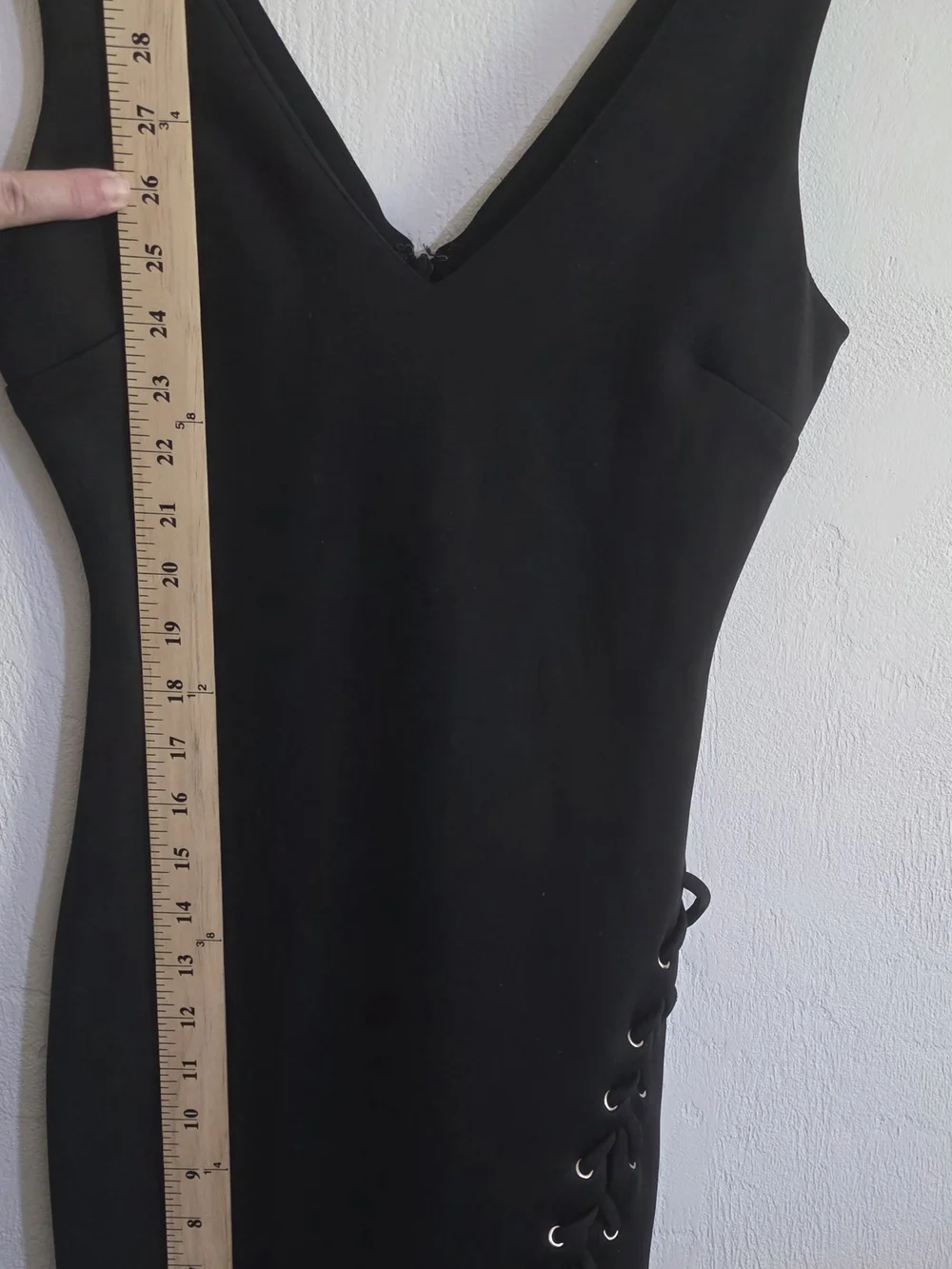GUESS Los Angeles Black Side Lace Up Mini Dress - Edgy LBD Bodycon